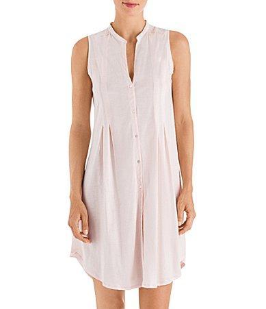 Hanro Cotton Deluxe Button Front Tank Gown Product Image