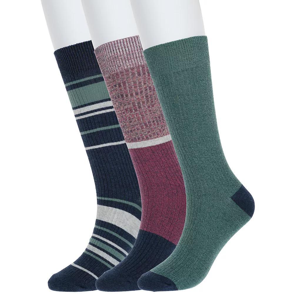 Men's Sonoma Goods For Life® 3-pack Patterned Dress Socks, Blue Stripe Product Image