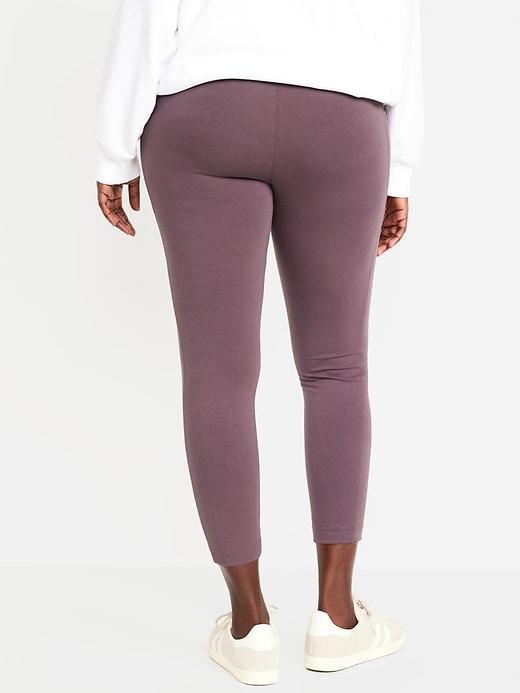 High-Waisted Side-Pocket 7/8 Leggings Product Image