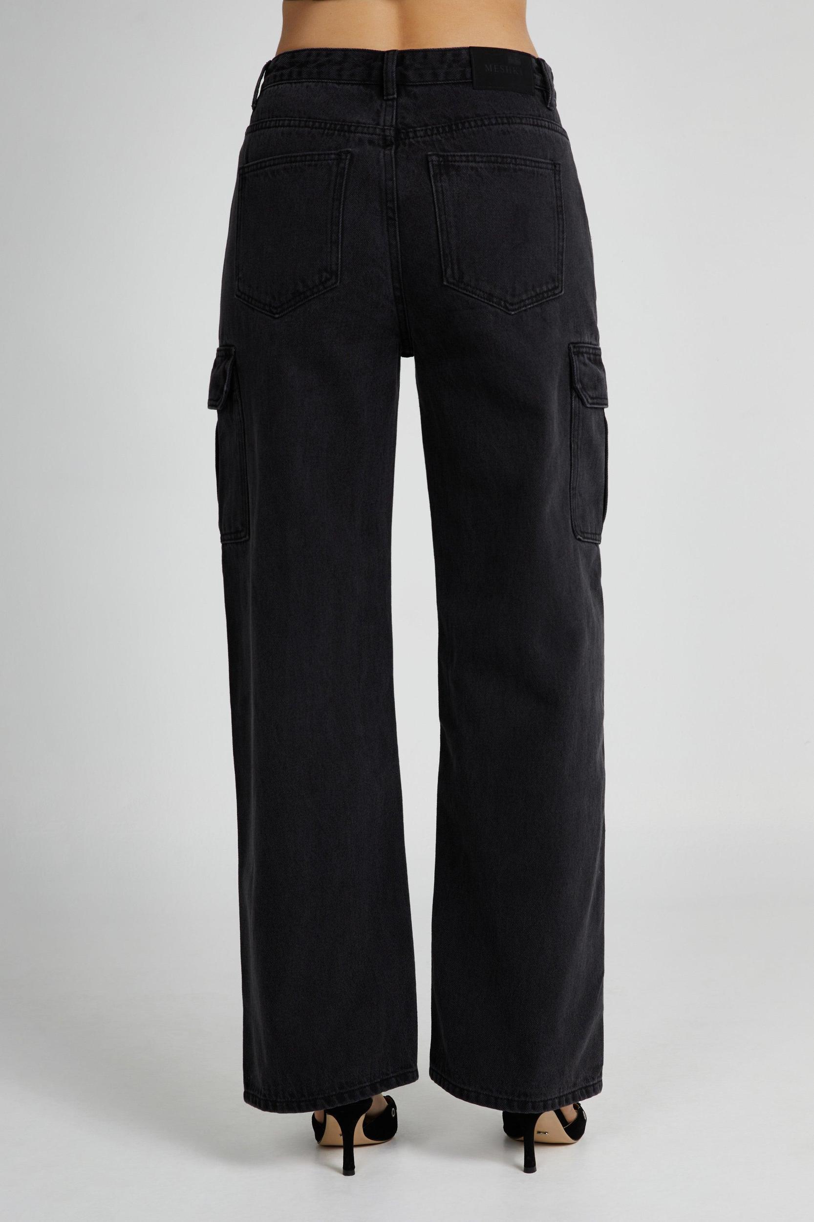 Jagger Mid Rise Oversized Denim Jean - Washed Black Product Image