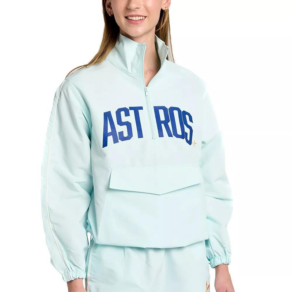 Women's Lusso Light Blue Houston Astros Parker Half-Zip Jacket, Size: Small Product Image