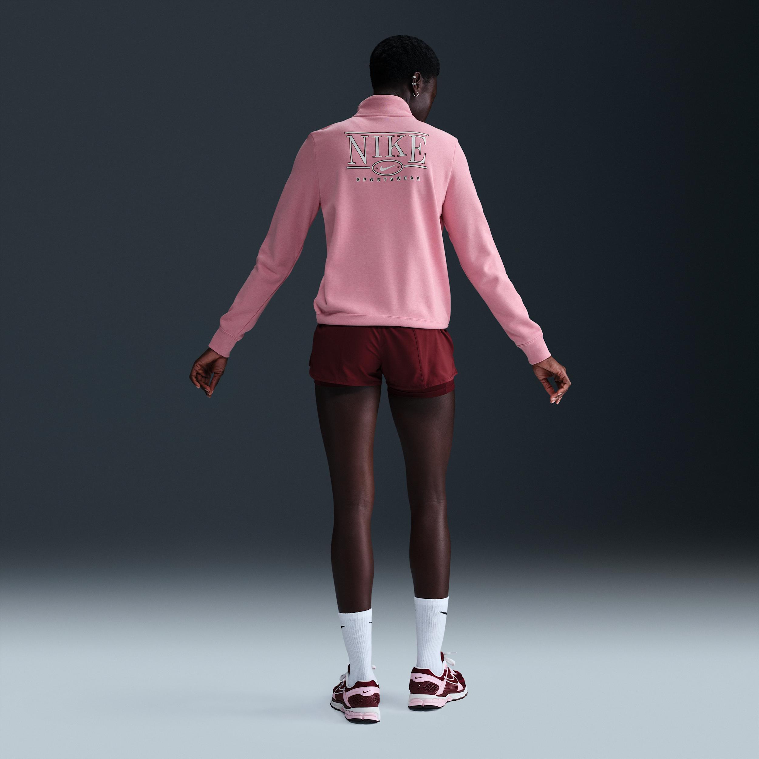 Nike Sportswear Club Fleece Women's Mock-Neck 1/2-Zip Graphic Top Product Image