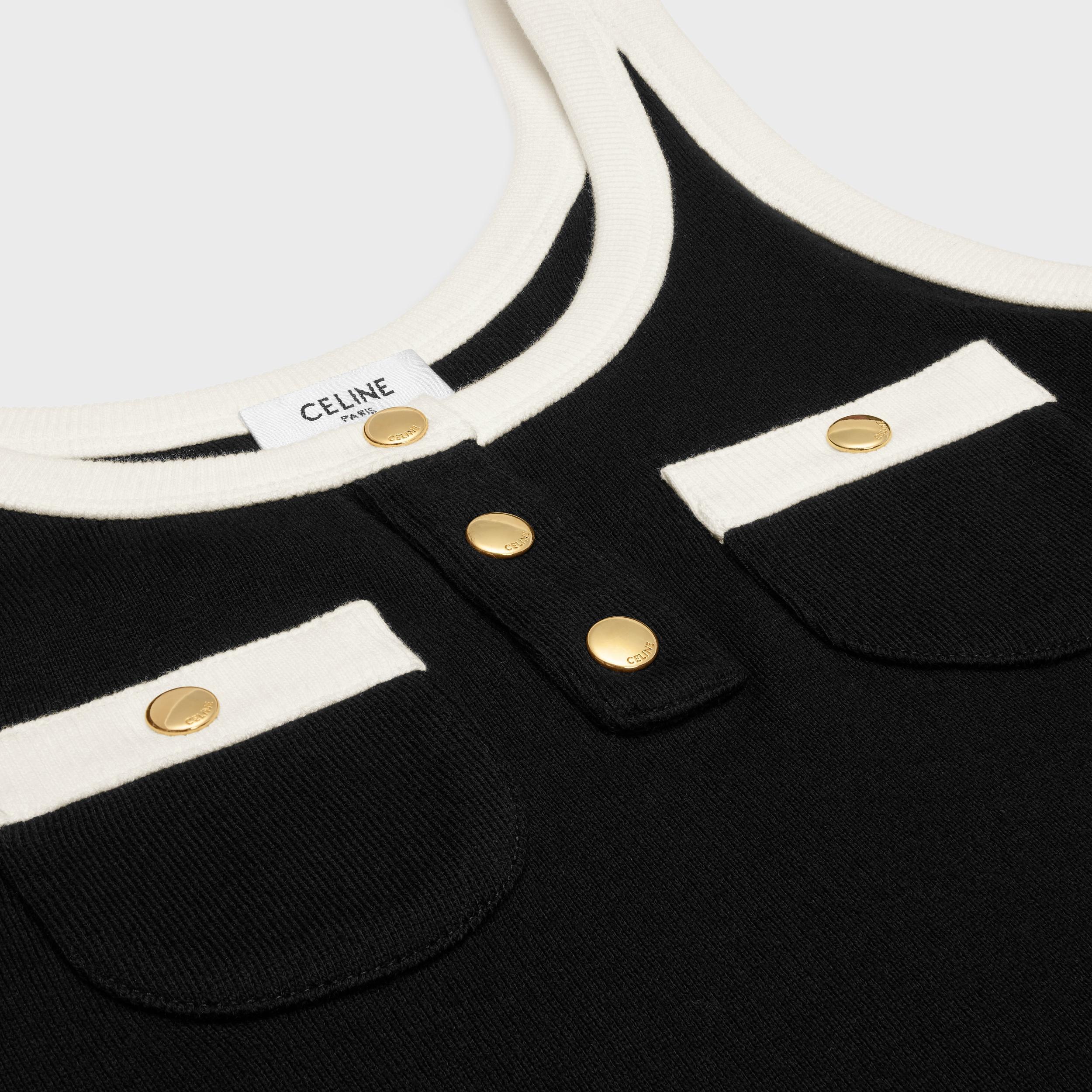 cropped tank top in cotton jersey Product Image