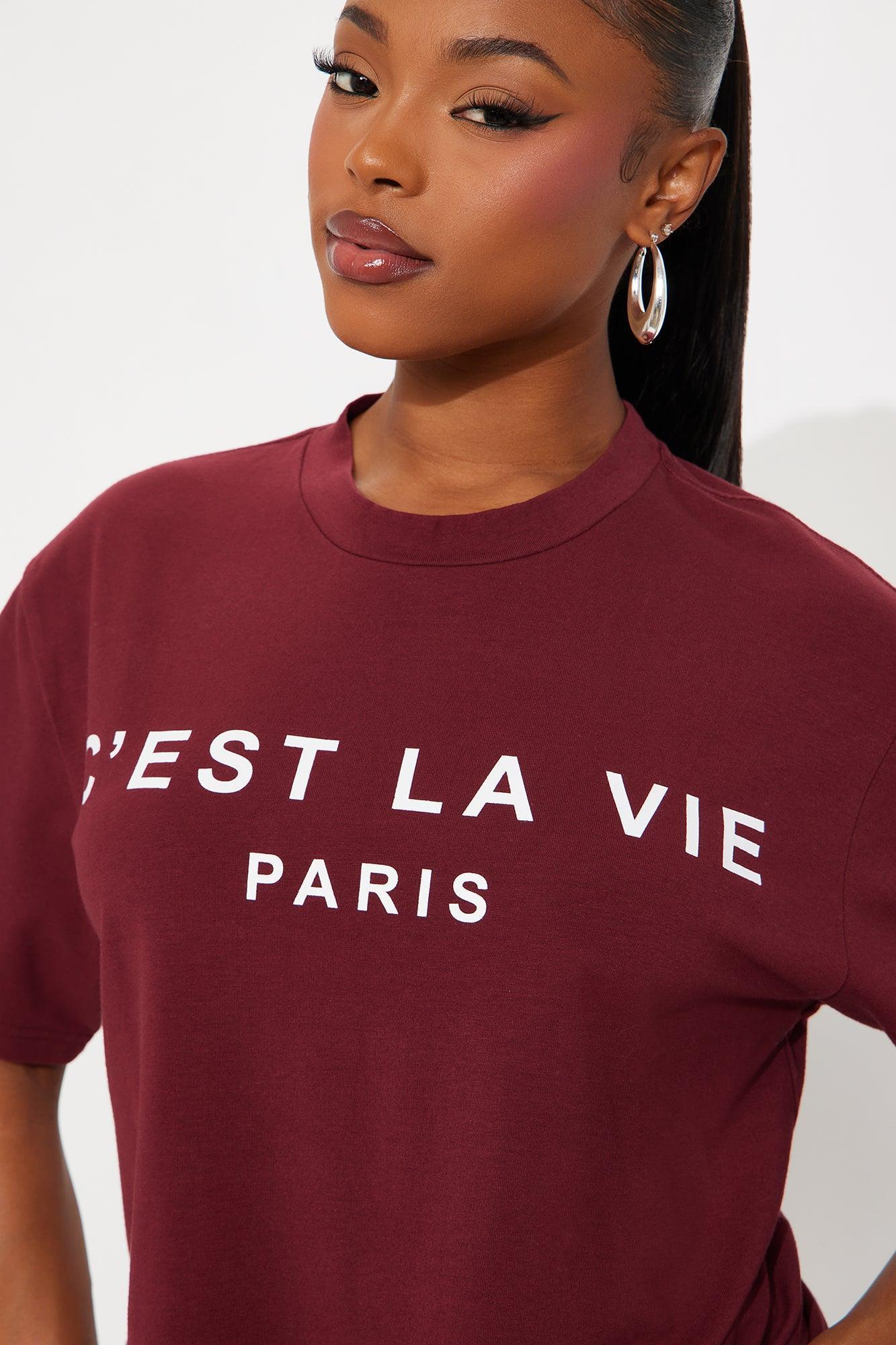 C'est La Vie Legging Set - Burgundy Female Product Image