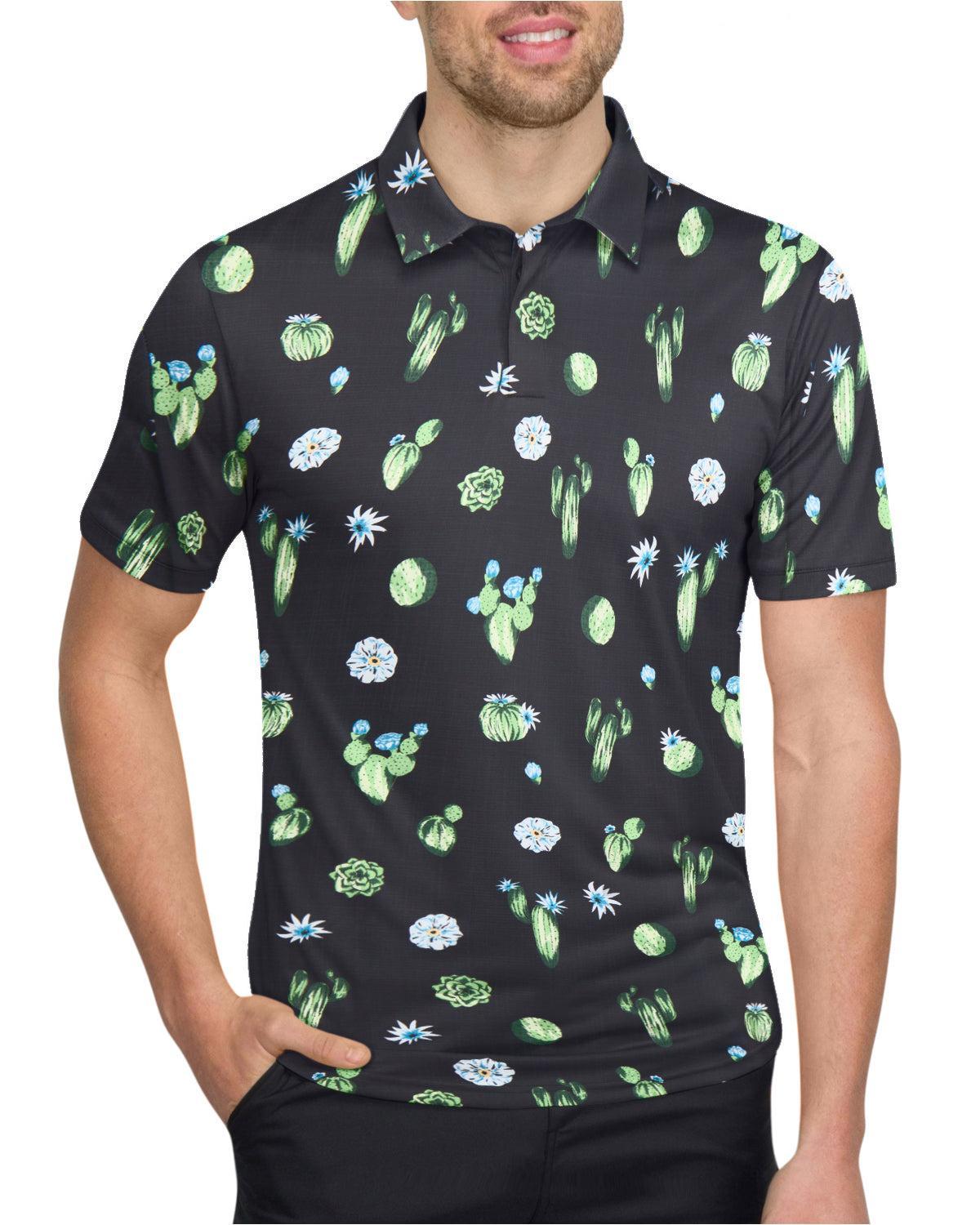 Three Sixty Six Men’s Print Golf Polos Male Product Image
