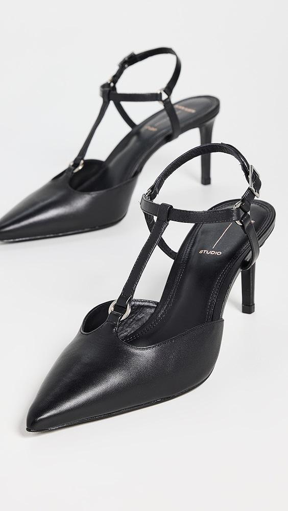 Black Suede Studio Coeur Heels | Shopbop Product Image