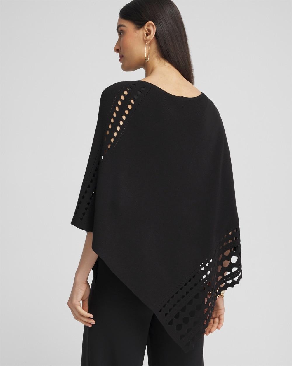 Asymmetrical Cutwork Poncho Product Image