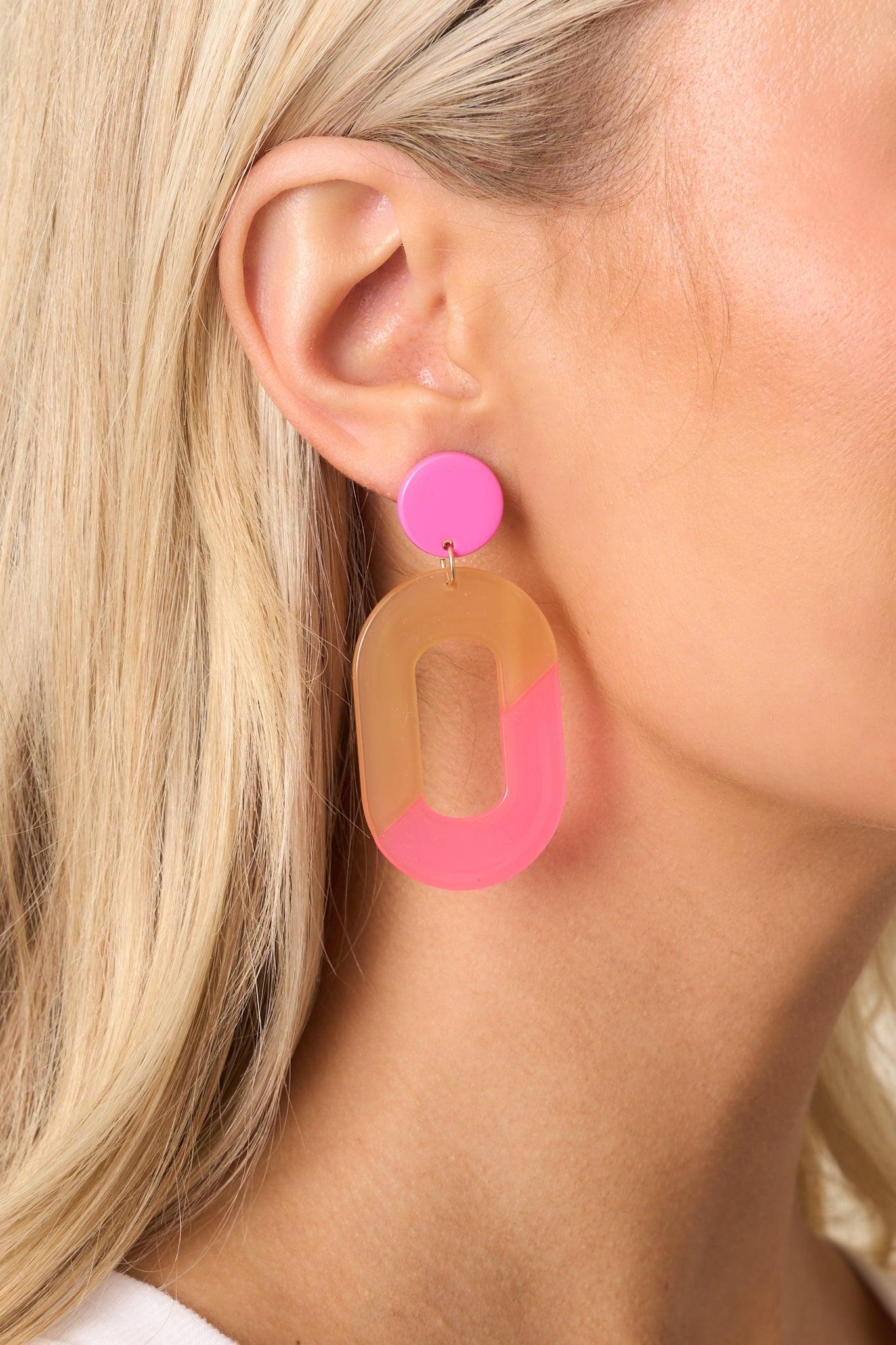 Make It Yours Pink Drop Earrings Product Image