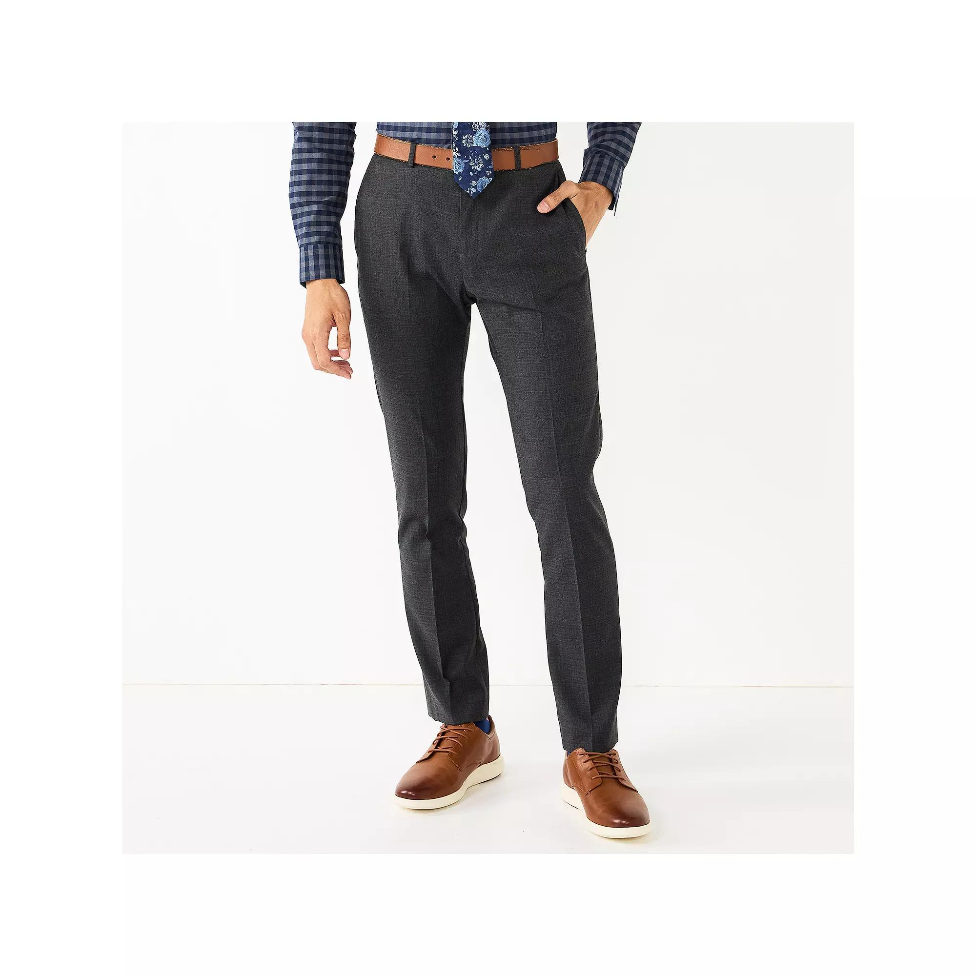 Men's Apt. 9® Premier Flex Performance Extra-Slim Washable Suit Pants, Size: 30 X 32, Grey Product Image