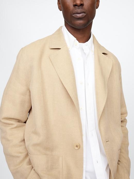 Relaxed Linen-Cotton Blazer Product Image