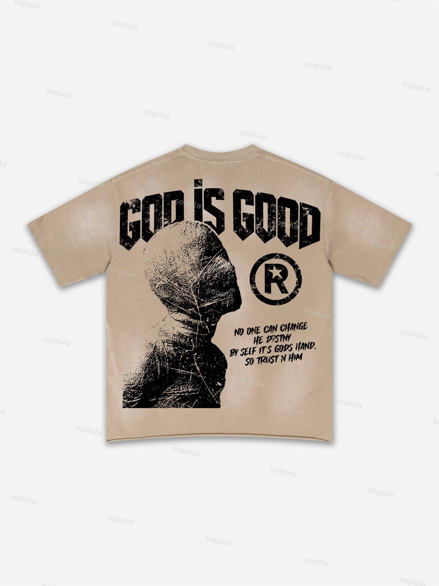 Lips Graphic Print Washed T-shirt Product Image