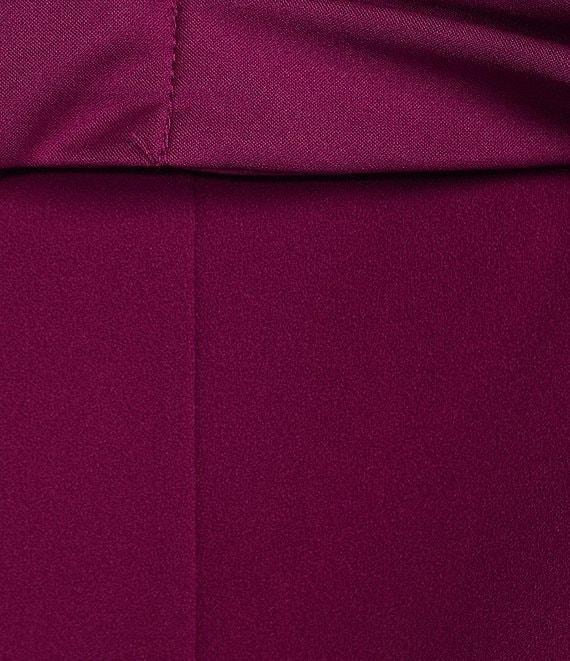 Marina Boat Cowl Neck Cap Sleeve Taffeta Sheath Midi Dress Product Image