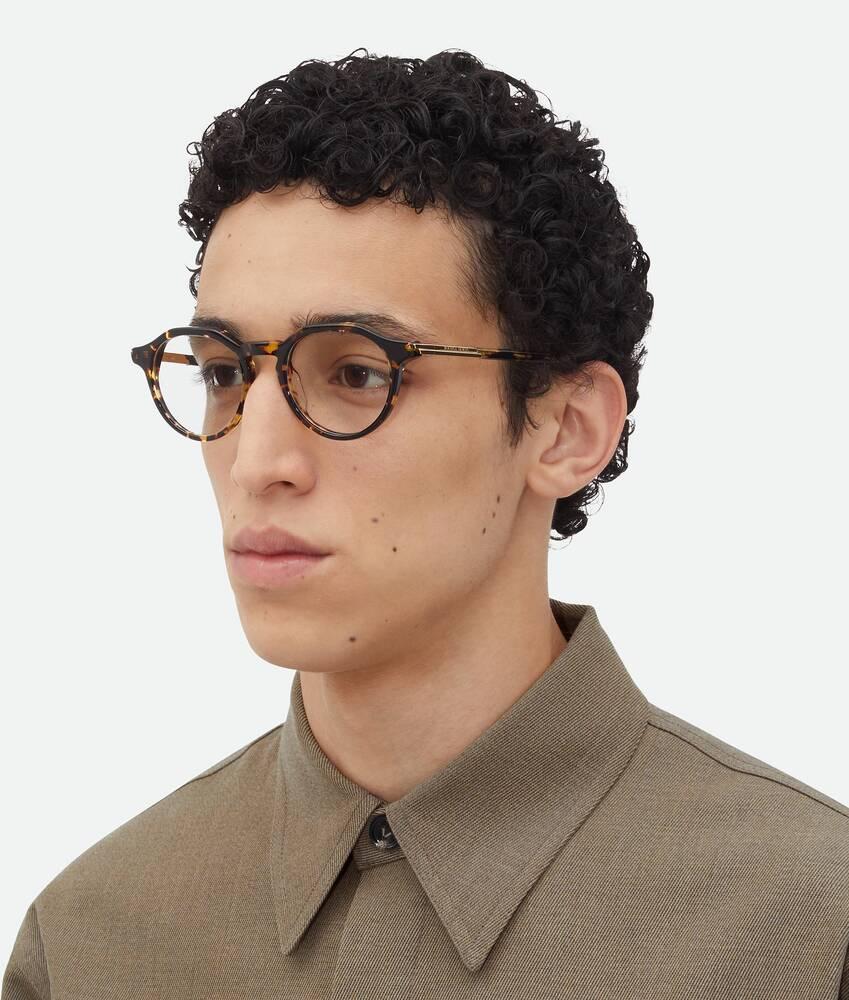 Men's Forte Recycled Acetate Panthos Eyeglasses in Havana/transparent Product Image