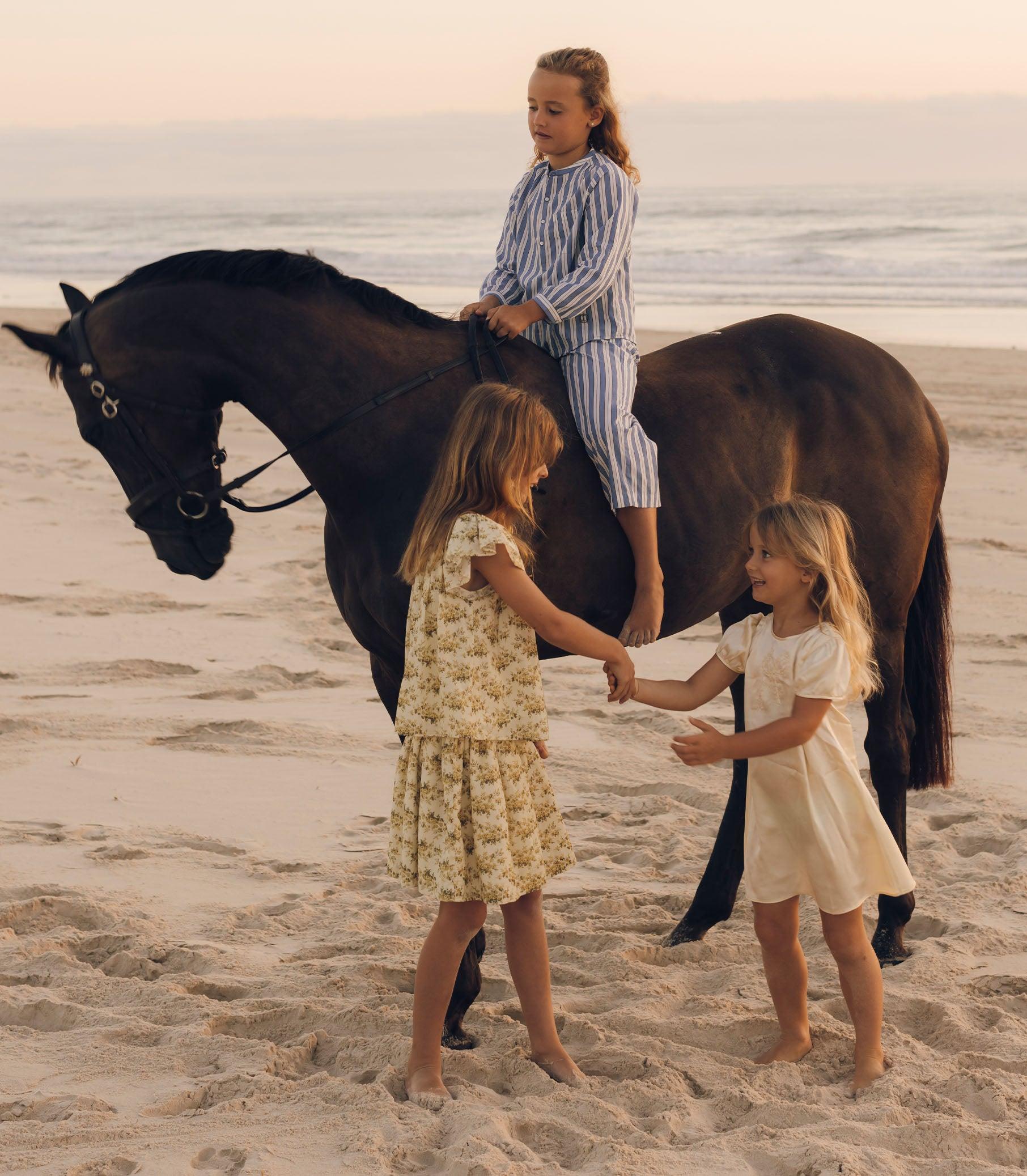 GOLDIE DRESS -- CREME CITRON Kids Product Image