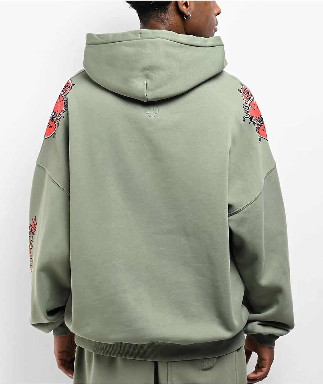 Ninth Hall Death Before Dishonor Green Hoodie Product Image
