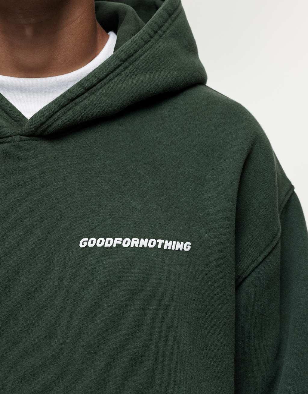 Good For Nothing foundation hoodie in green  Product Image
