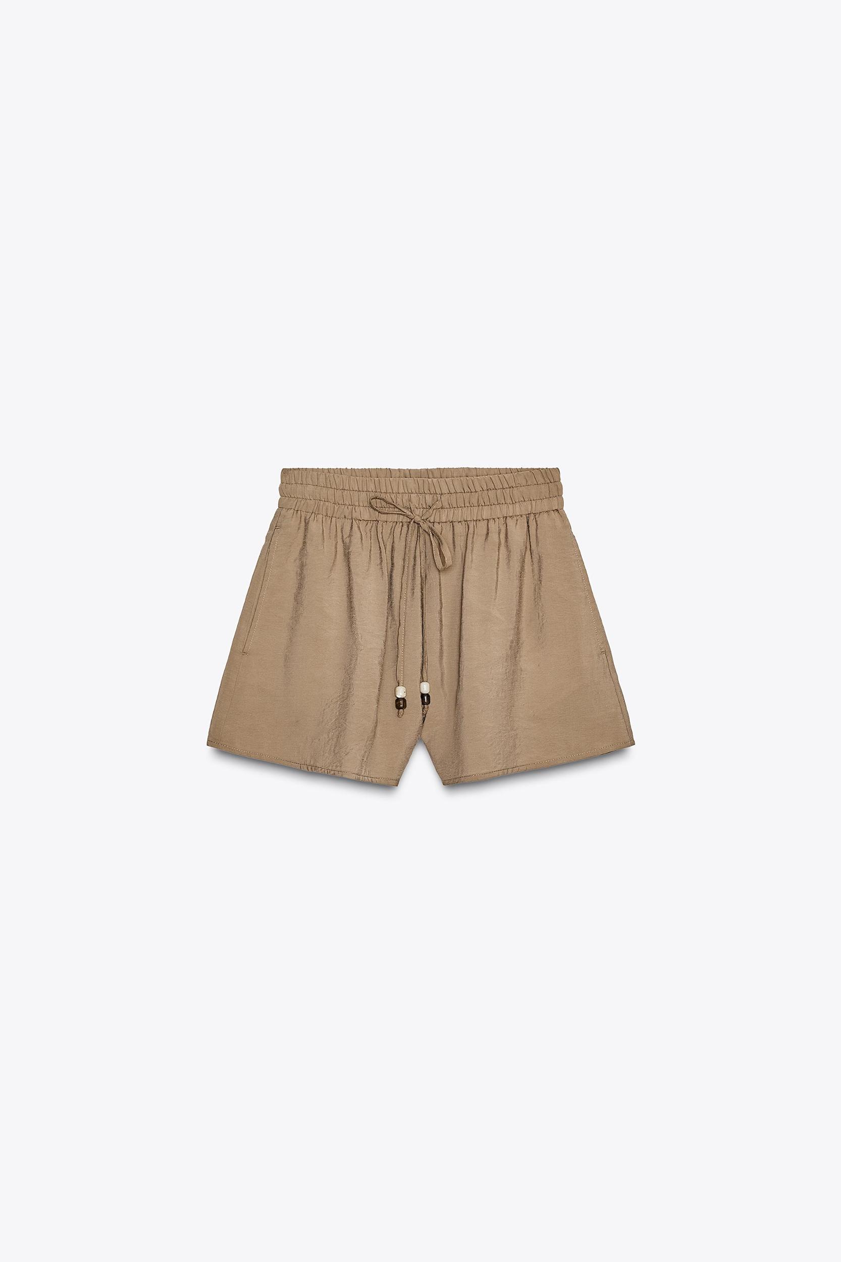 BEADED DRAWSTRING SHORTS Product Image