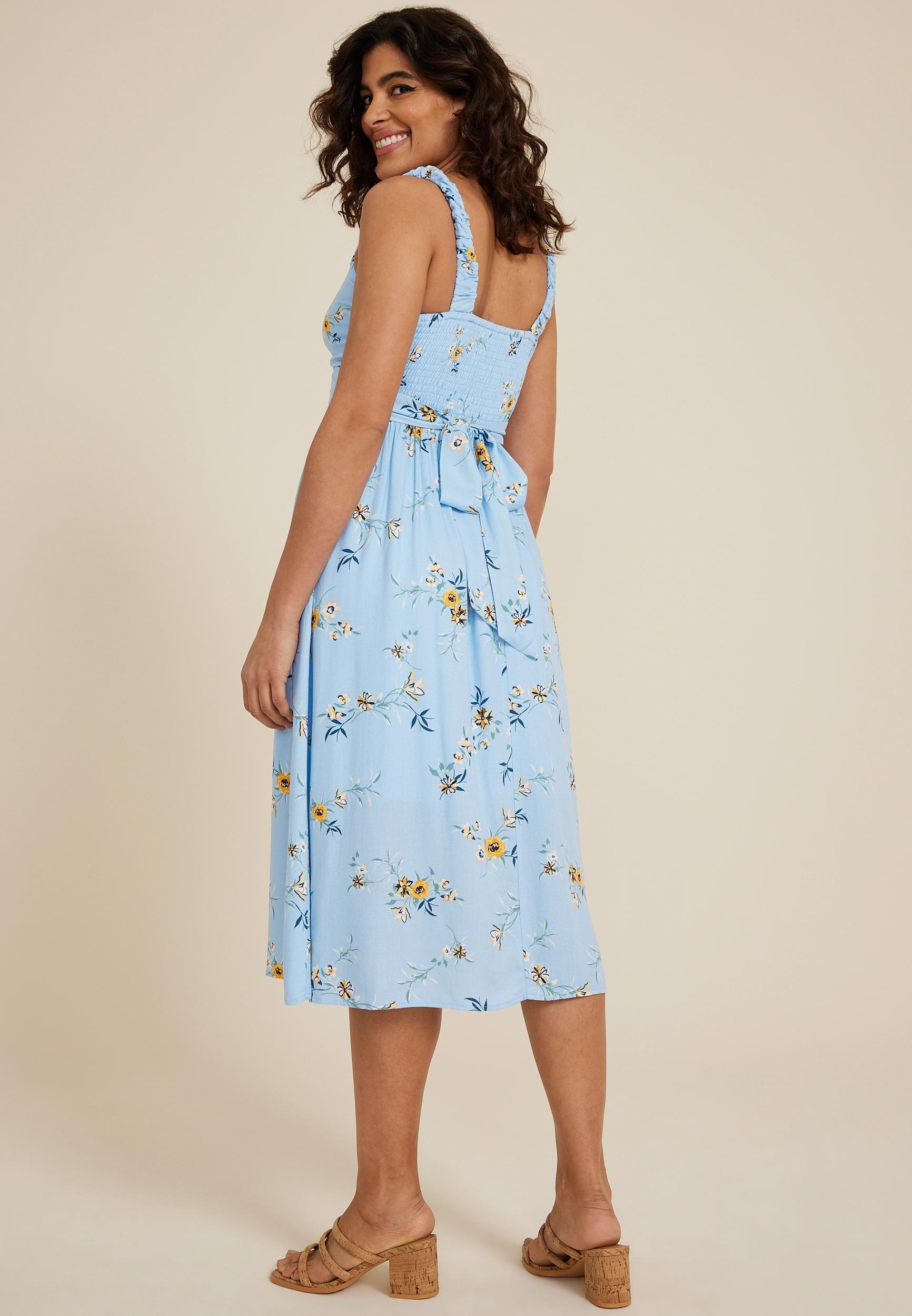 Maurices Womens Bare Floral Midi Dress Size X Small Product Image