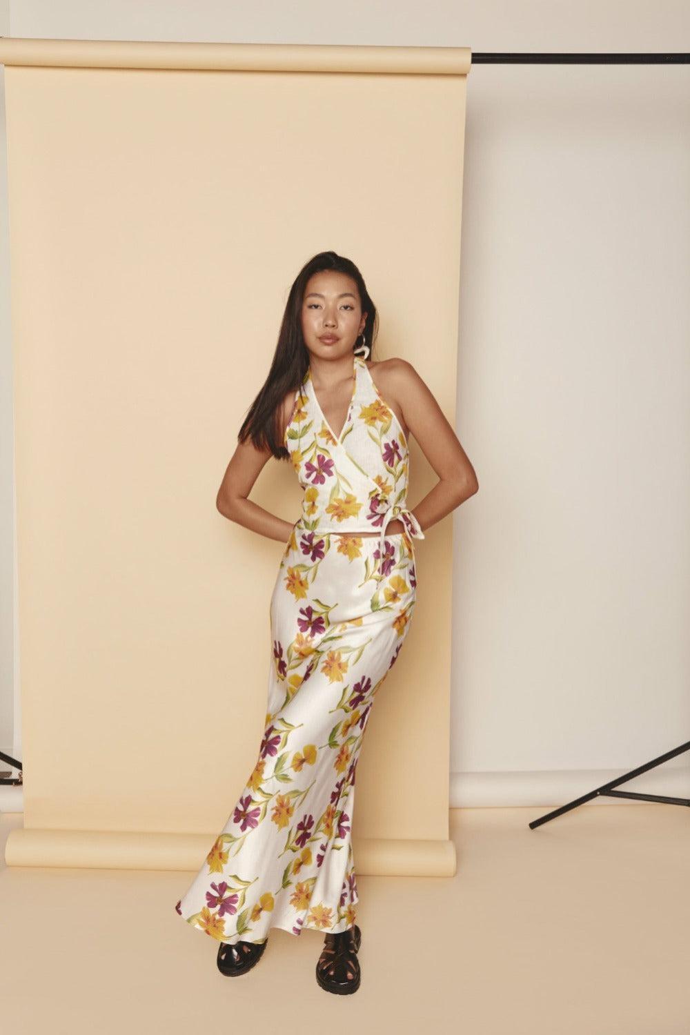 Celia Linen Top Flora Product Image
