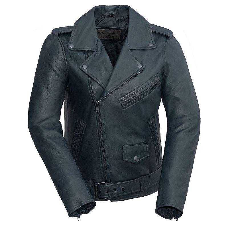 Women's Whet Blu Rebel Leather Motorcyle Jacket, Size: XS, Black Product Image