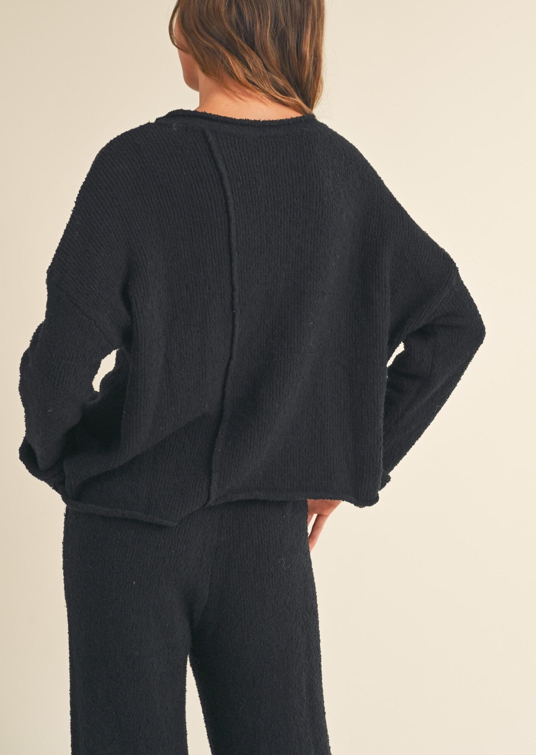 Asymmetric Cut Sweater Top Product Image