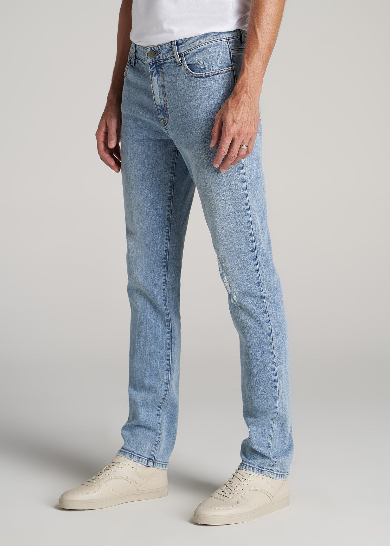 Dylan Slim Fit Jeans for Tall Men in Retro Blue Product Image