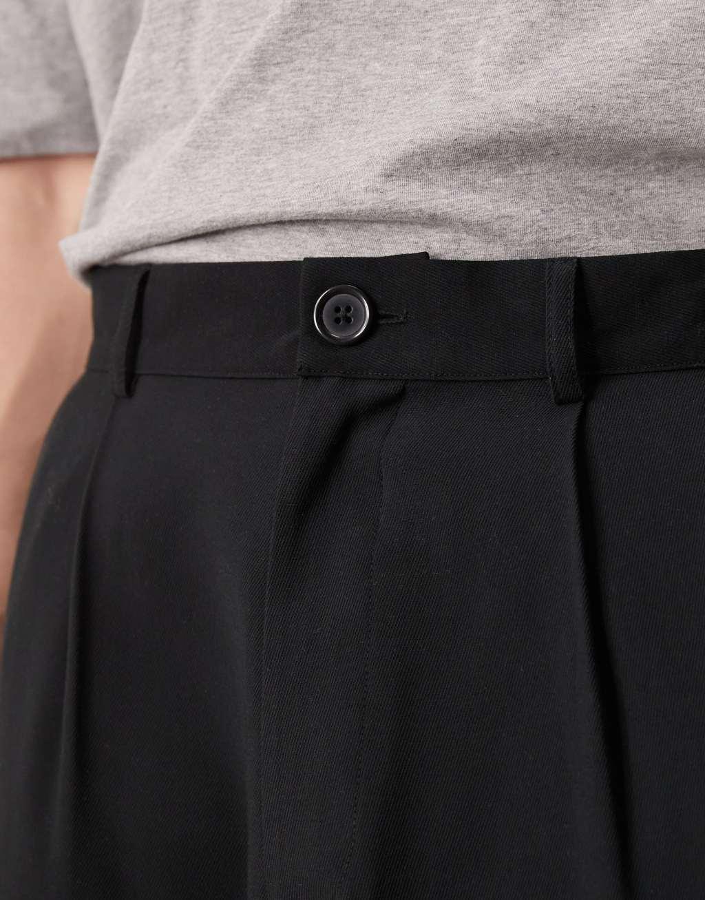 ASOS DESIGN loose skater fit dress pants in black Product Image