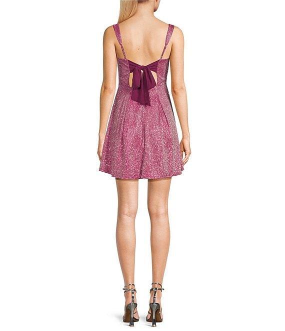 City Vibe Sleeveless Square Neck Bow Back Dress Product Image