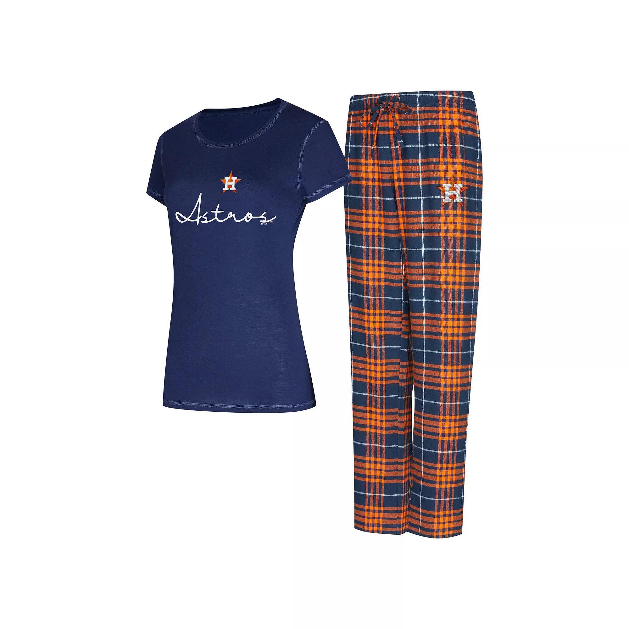 Women's Concepts Sport Houston Astros Vector T-Shirt & Pants Sleep Set, Size: XL, Blue Product Image