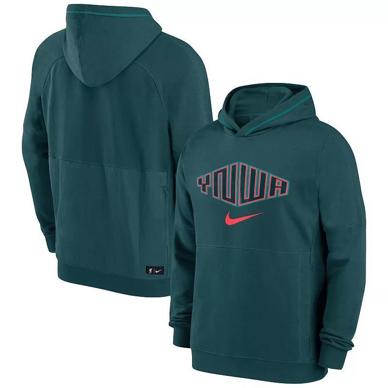 Mens Nike Teal Liverpool Travel Fleece Pullover Hoodie Product Image