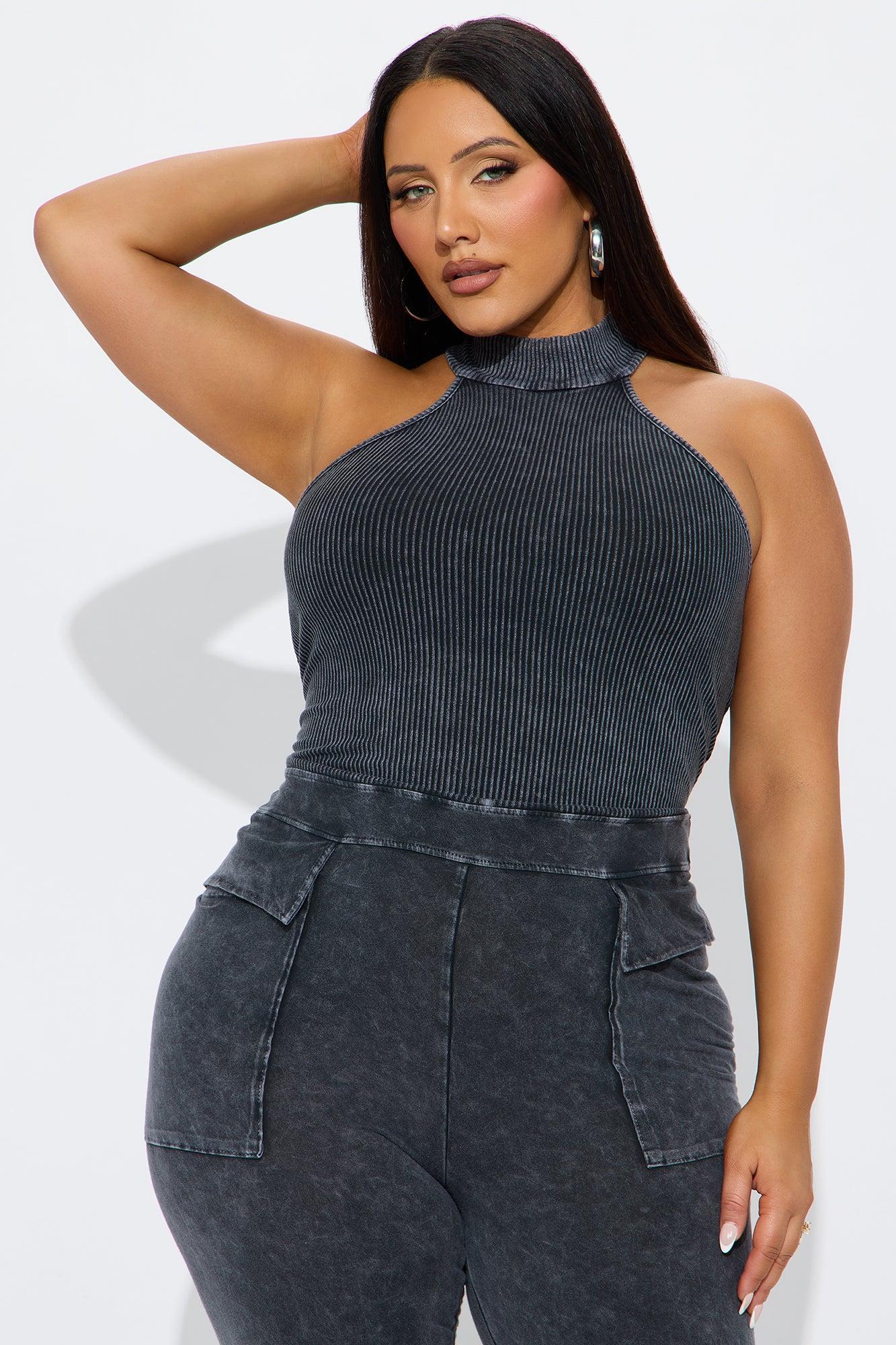 Day Off Washed Flare Leg Jumpsuit - Black Product Image