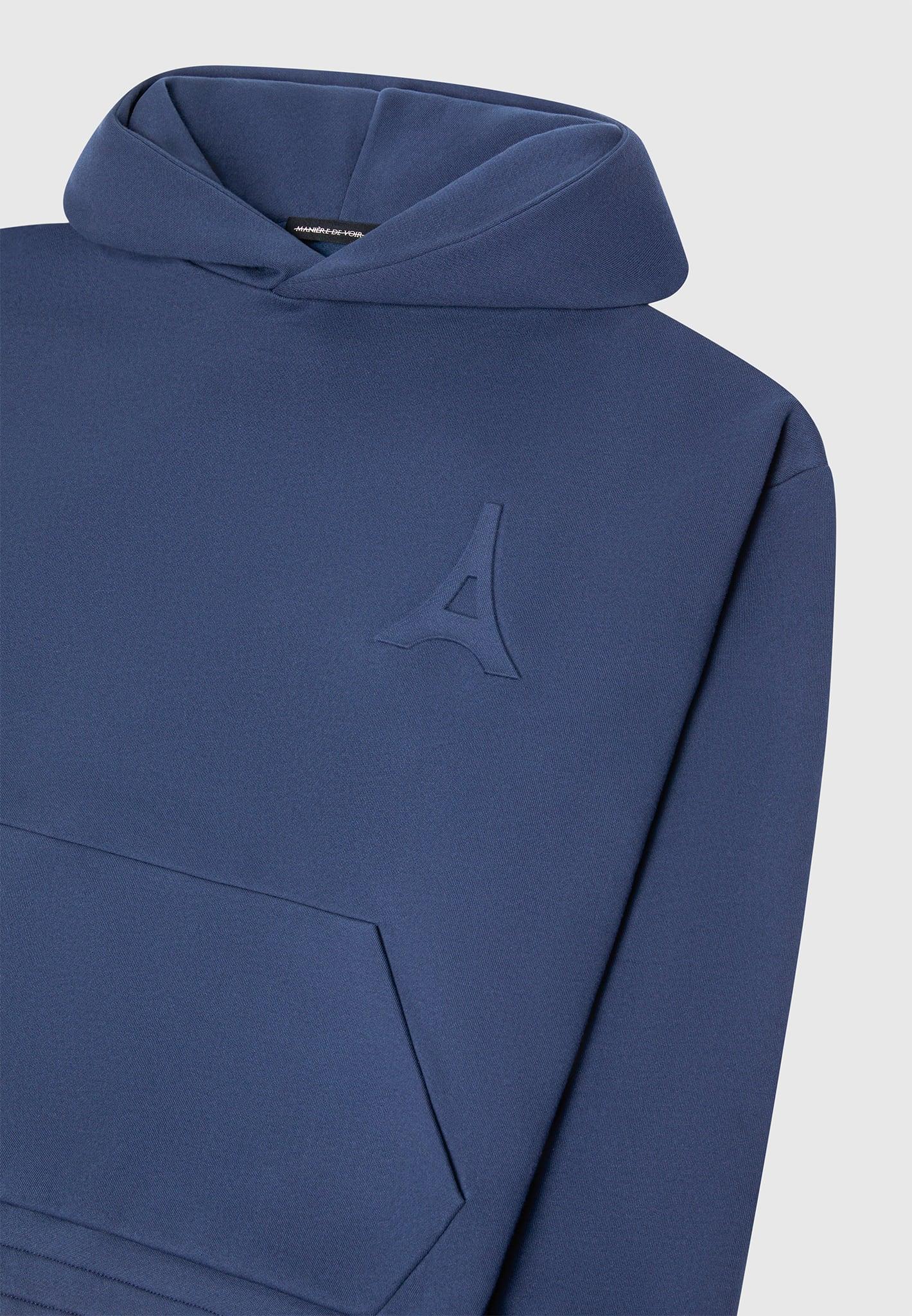 Éternel Eiffel Embossed Hoodie - Airforce Blue Male Product Image