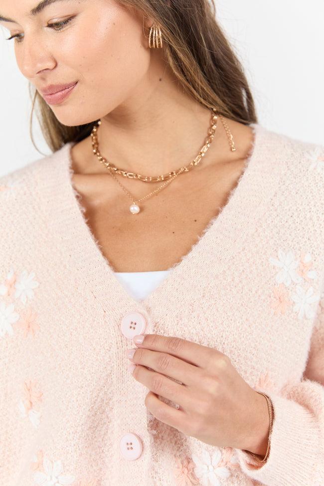 Here Goes Nothing Pink Floral Cardigan FINAL SALE Product Image