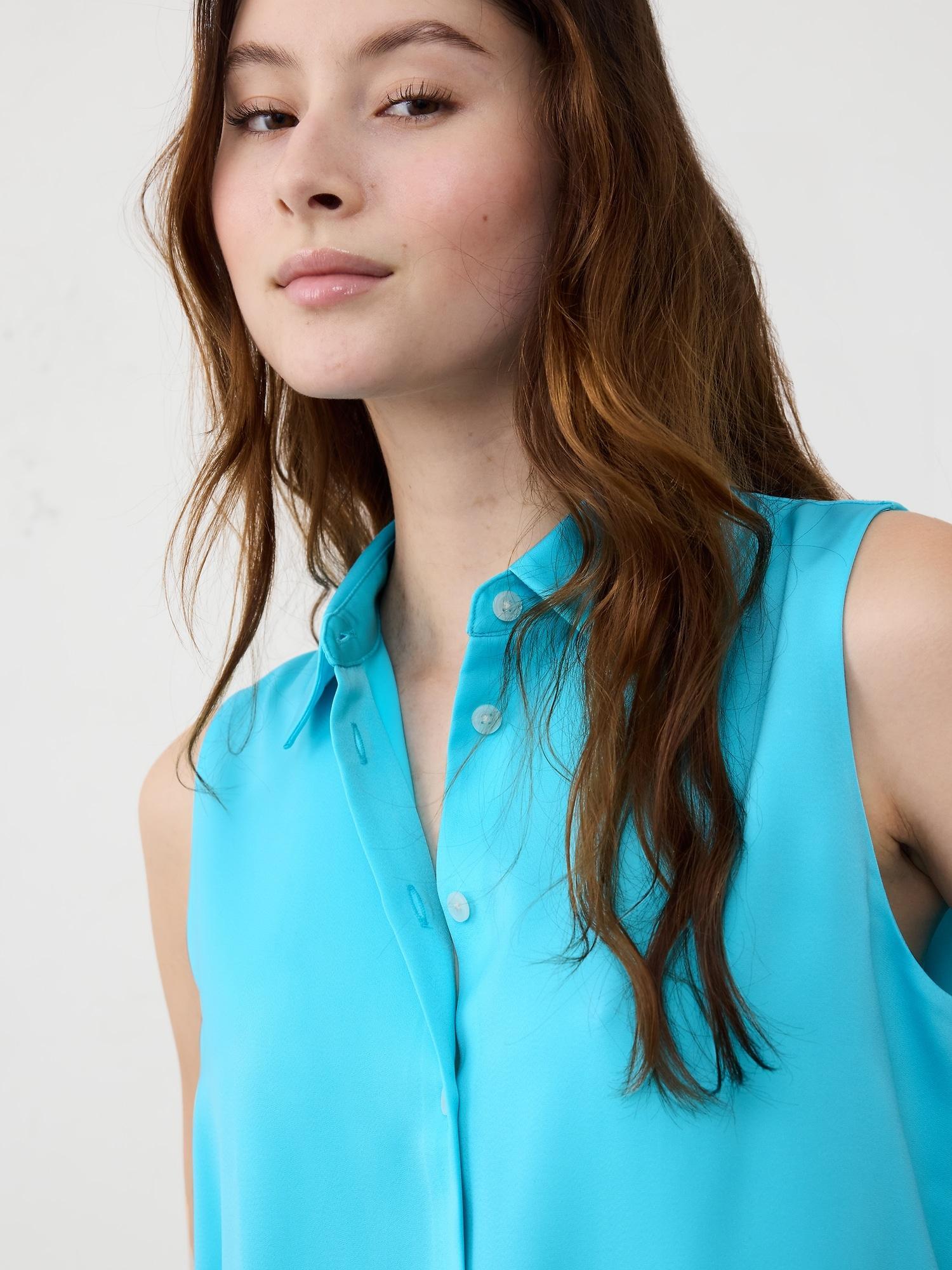 Silky Collared Top Product Image