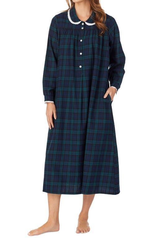 Lanz of Salzburg Classic 50 Open Neck Gown Plaid) Women's Pajama Product Image