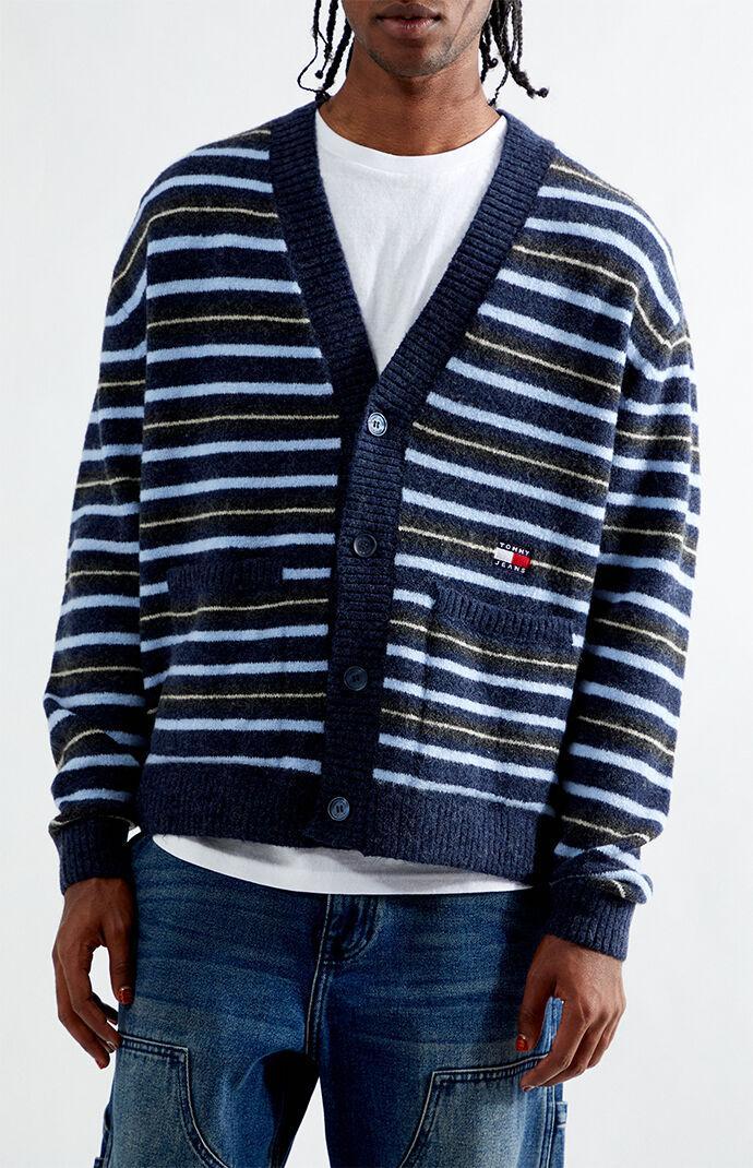 Tommy Jeans Men's Striped Jacquard Boxy Cardigan Product Image
