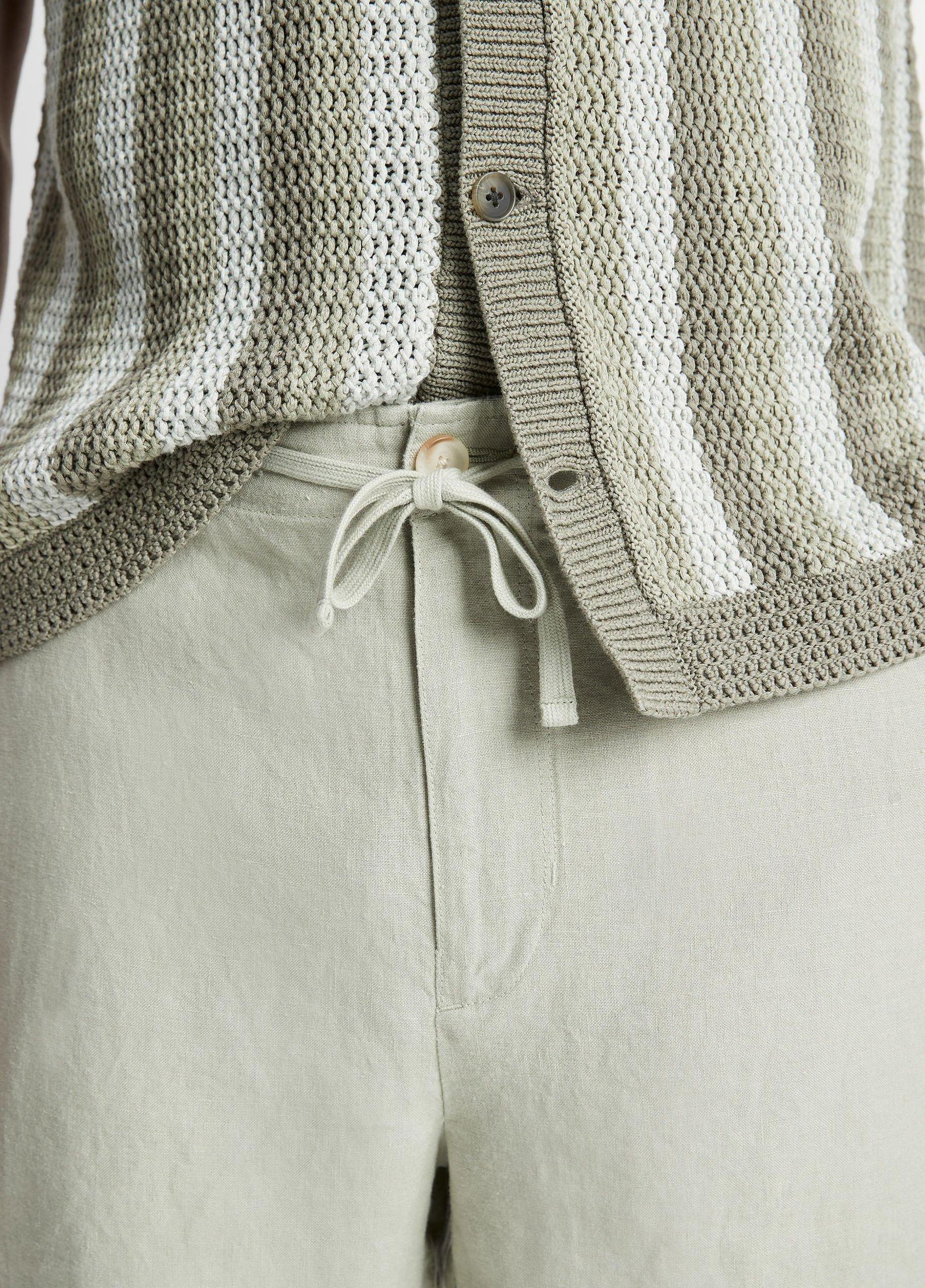 Mens Hemp Drawstring Short, Dried Cactus, Size L Vince Product Image