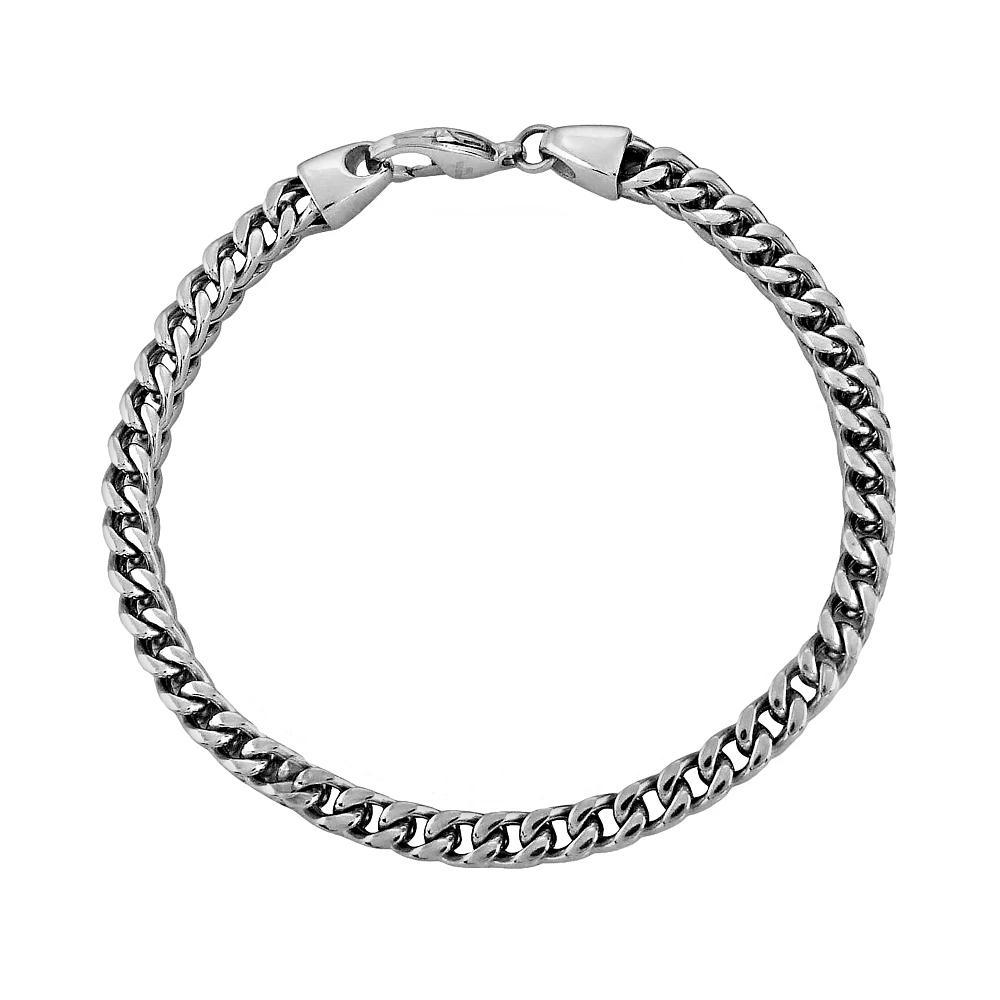 LYNX Stainless Steel 6mm Foxtail Chain Bracelet - Men, Men's, Silver Product Image