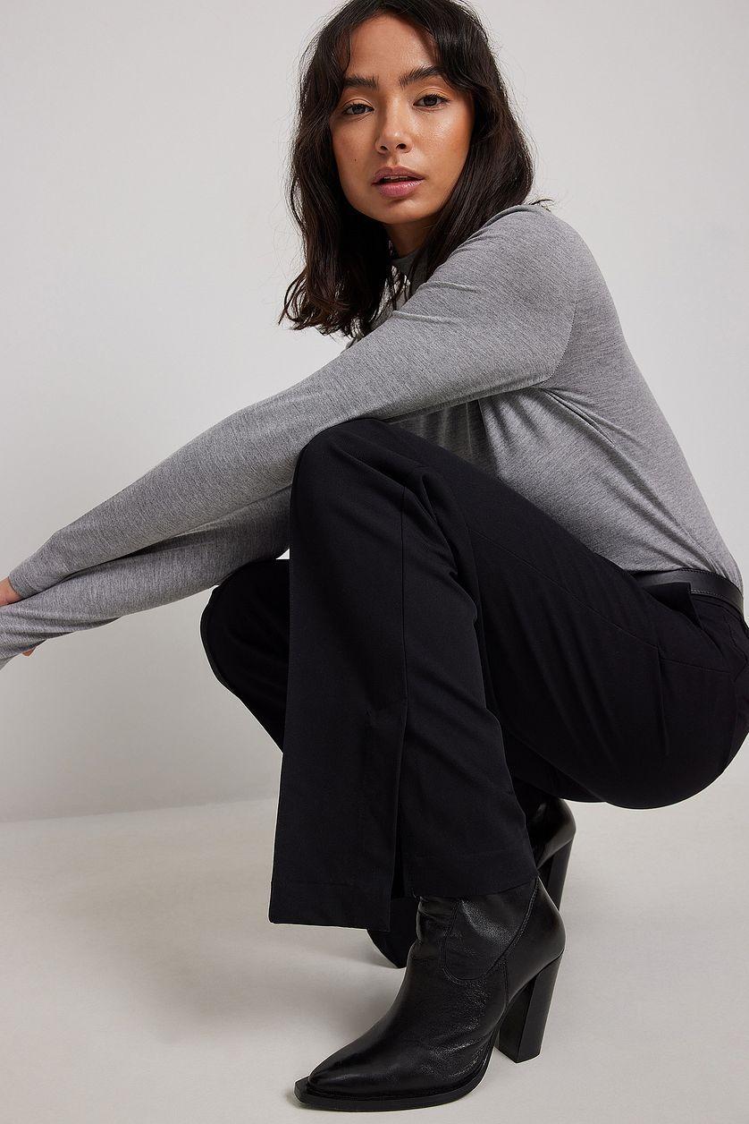 Side Slit Tailored Pants Product Image