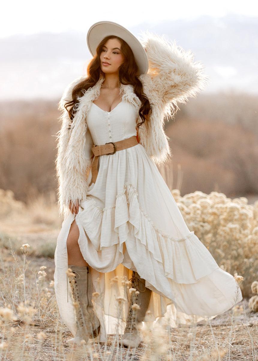 Everlie Dress in Cream Female Product Image