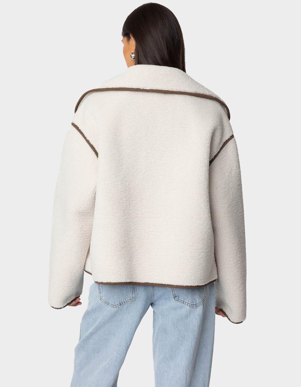 EDIKTED Frost Oversized Faux Shearling Jacket Product Image