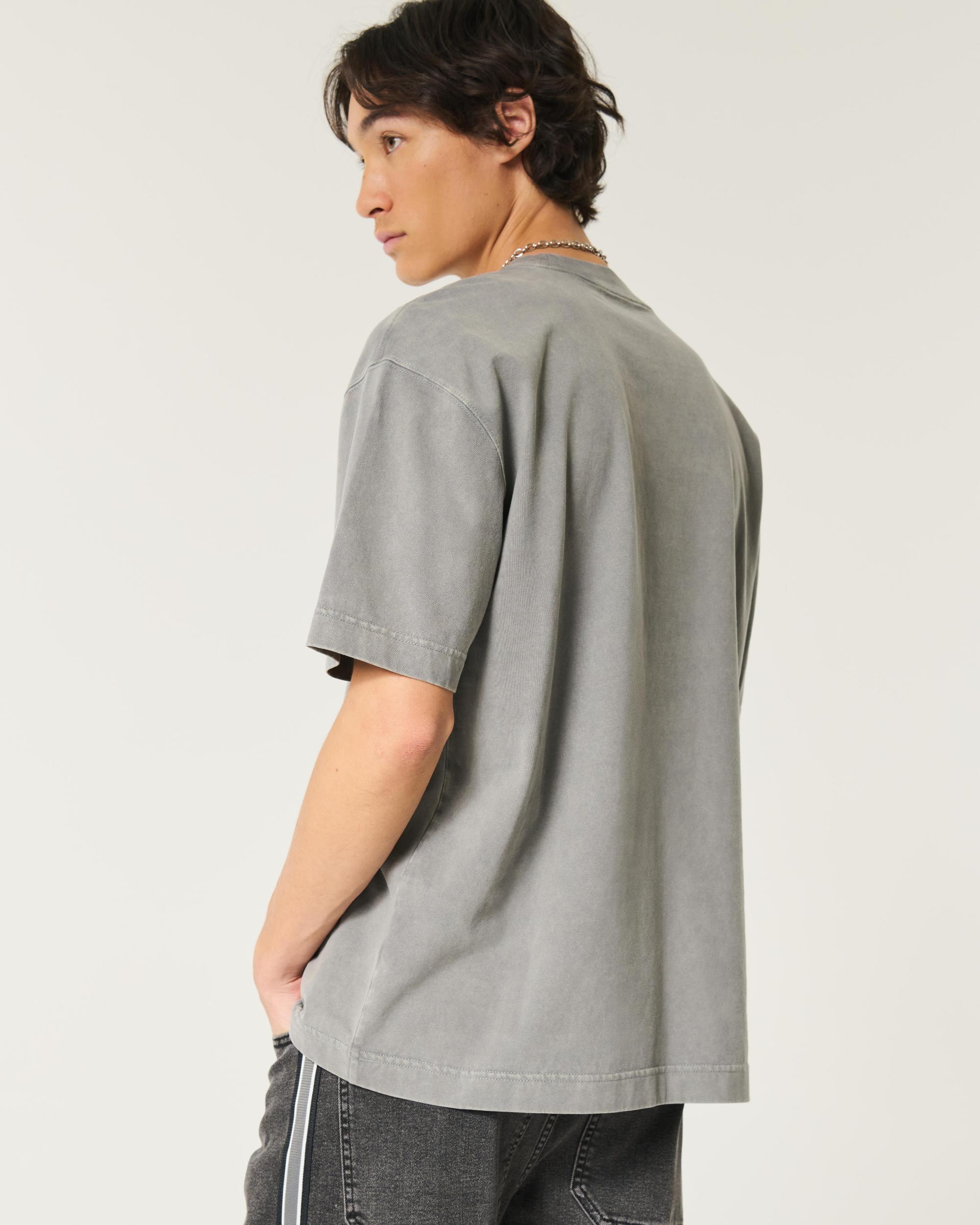Boxy Heavyweight Washed Crew T-Shirt Product Image