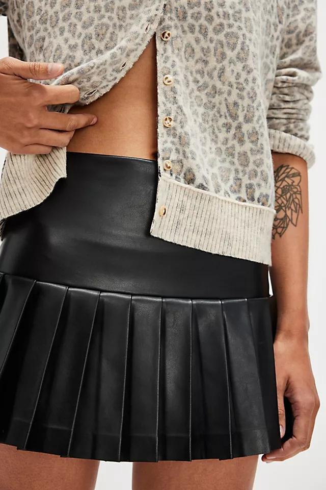 Norma Kamali Pleated Vegan Pickleball Skirt Product Image