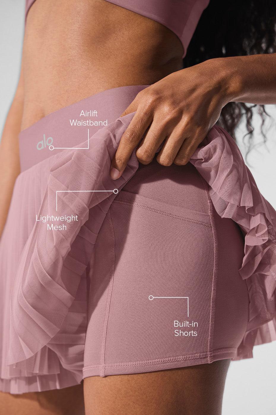 Mesh Baseline Tennis Skirt - Smoky Quartz Product Image