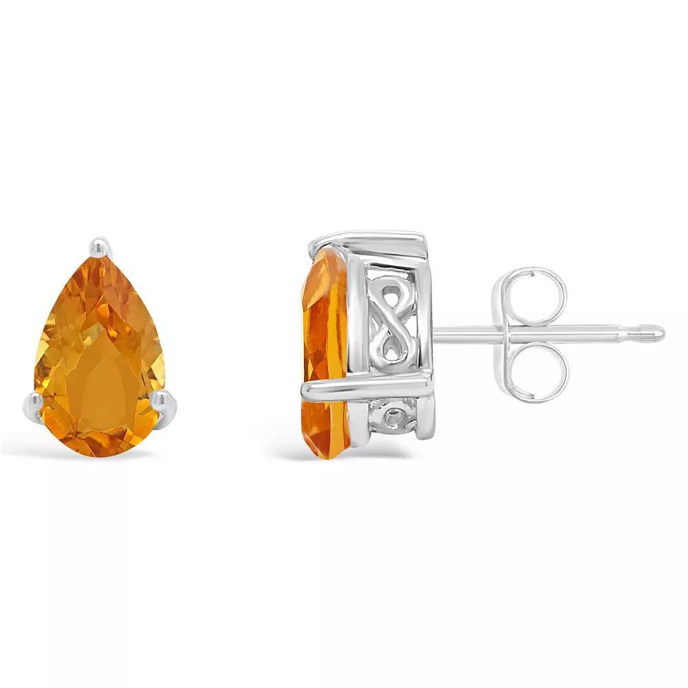 Alyson Layne Sterling Silver Gemstone Teardrop Stud Earrings, Womens, Pink Quartz Product Image