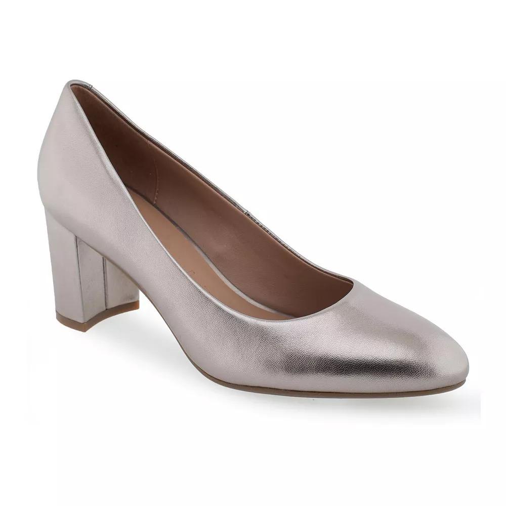 Aerosoles Betsy Womens Leather Dress Pumps Beige Product Image