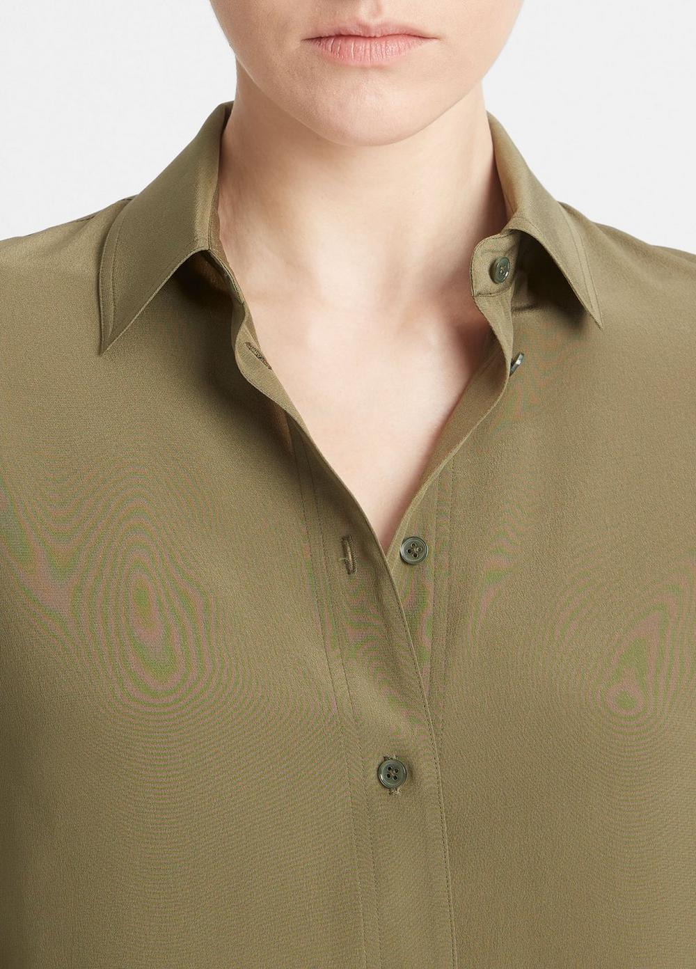 Silk Slim-Fit Blouse Product Image