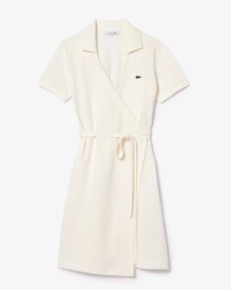 Stretch Mini Piqué Wrap Dress Product Image