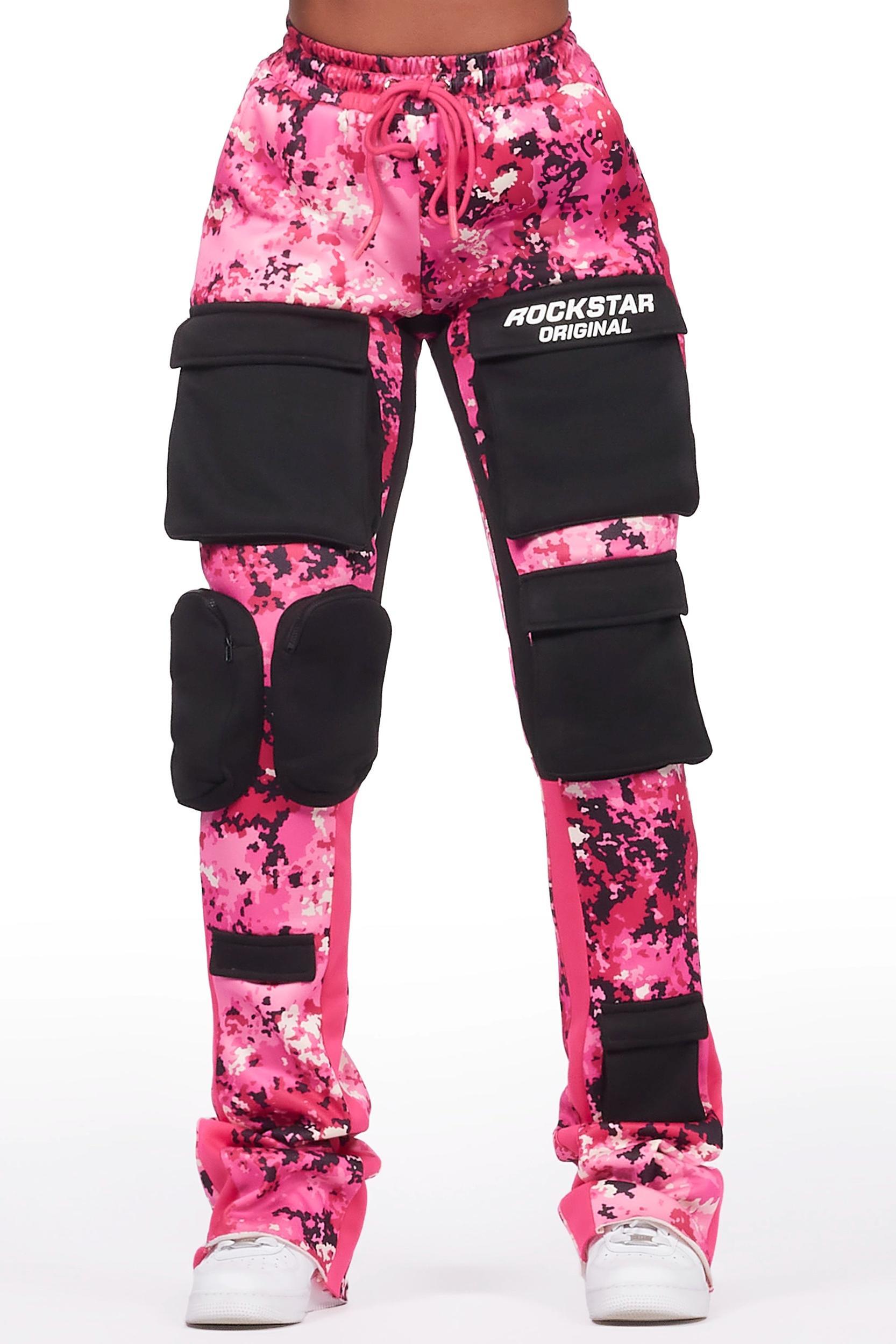 Norika Pink Digital Camo Stacked Track Pant Female Product Image