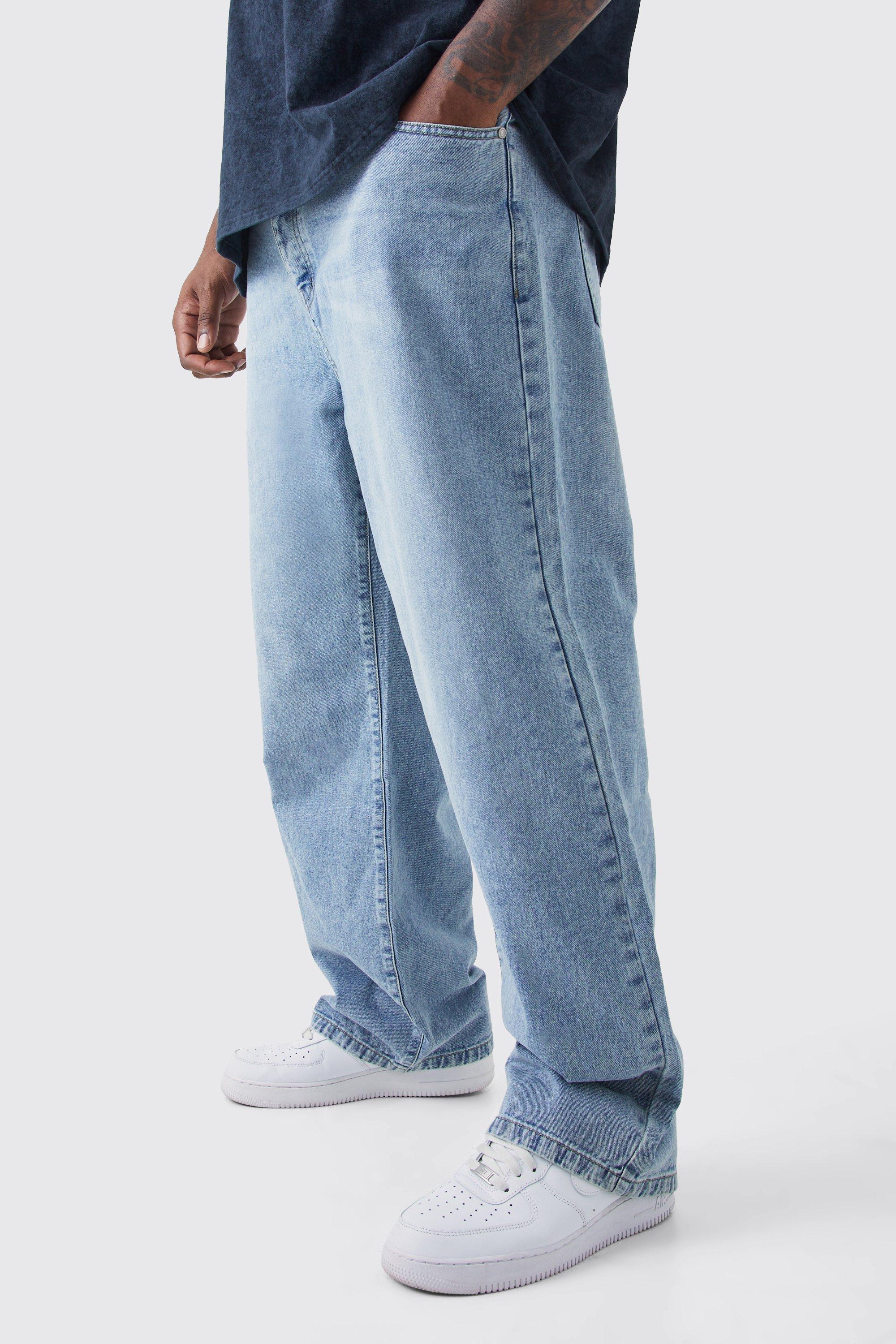 Mens Plus Relaxed Rigid Jeans - Blue Product Image